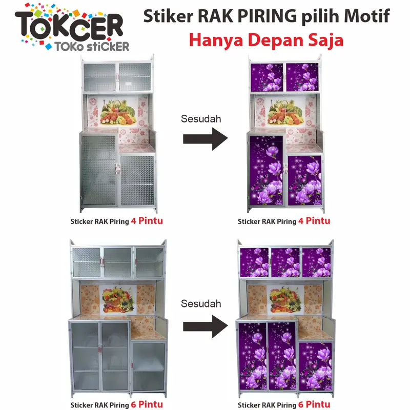 Stiker Rak-PIRING 4 Pintu dan 6 Pintu 0