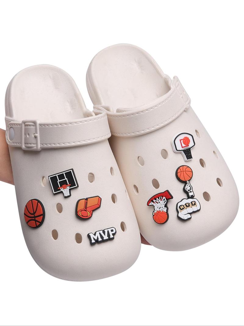 Product Introduction of 24pcs Basketball Shoe Charm, Sporty Theme Shoes Decoration for Kids and Adults for Vented Clog, Shoes Decoration for Kids and Adults 3