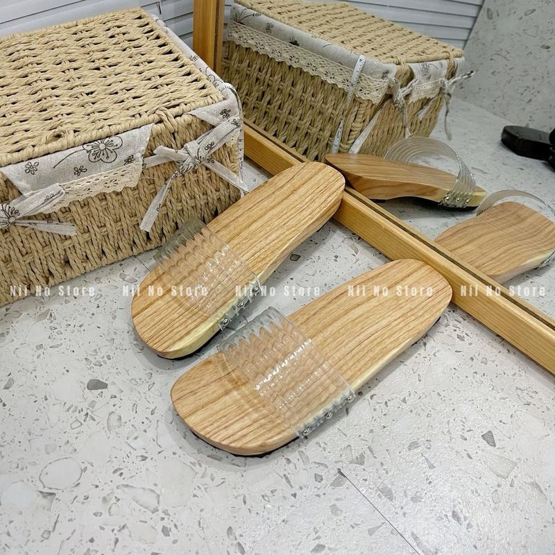  Guốc mộc nam nữ quai trong quai gân Shoes GiàY DéP Quai Ngang 