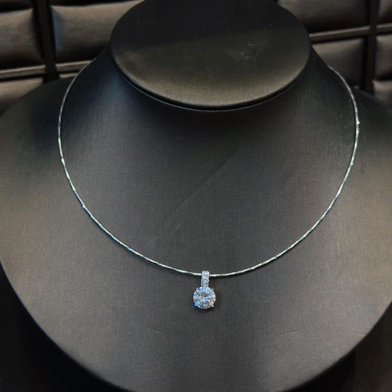 Trang Sức Vòng Kiềng Cổ Bạc Chạm Máy Phối Mặt Hột X.o.à.n Nam Mỹ Xi Kim (P30)