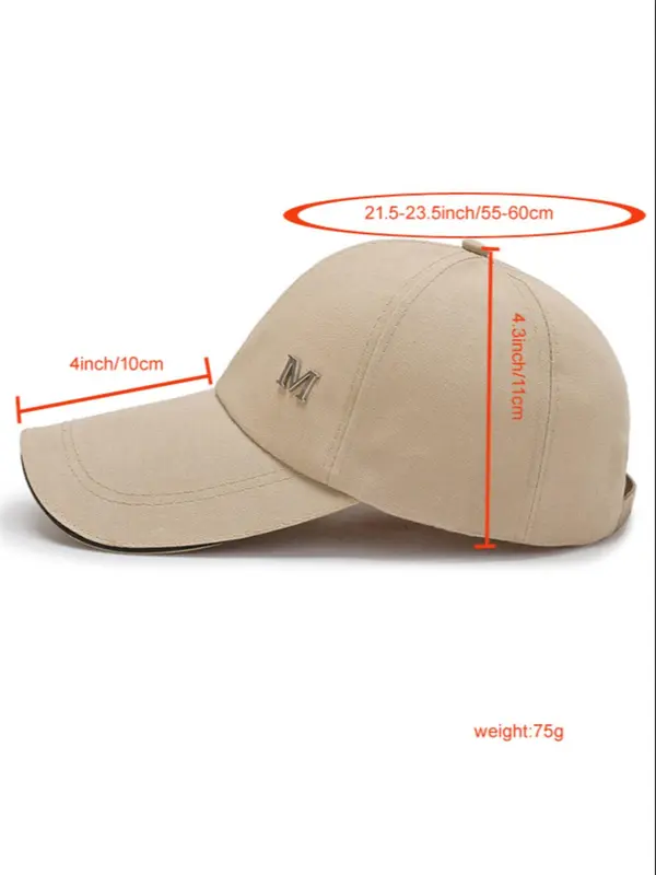 Unisex Casual Trendy Letter Decor Baseball Cap, Street Style Sportive Baseball Cap, Fashion Hat for Men & Women for All Season 6