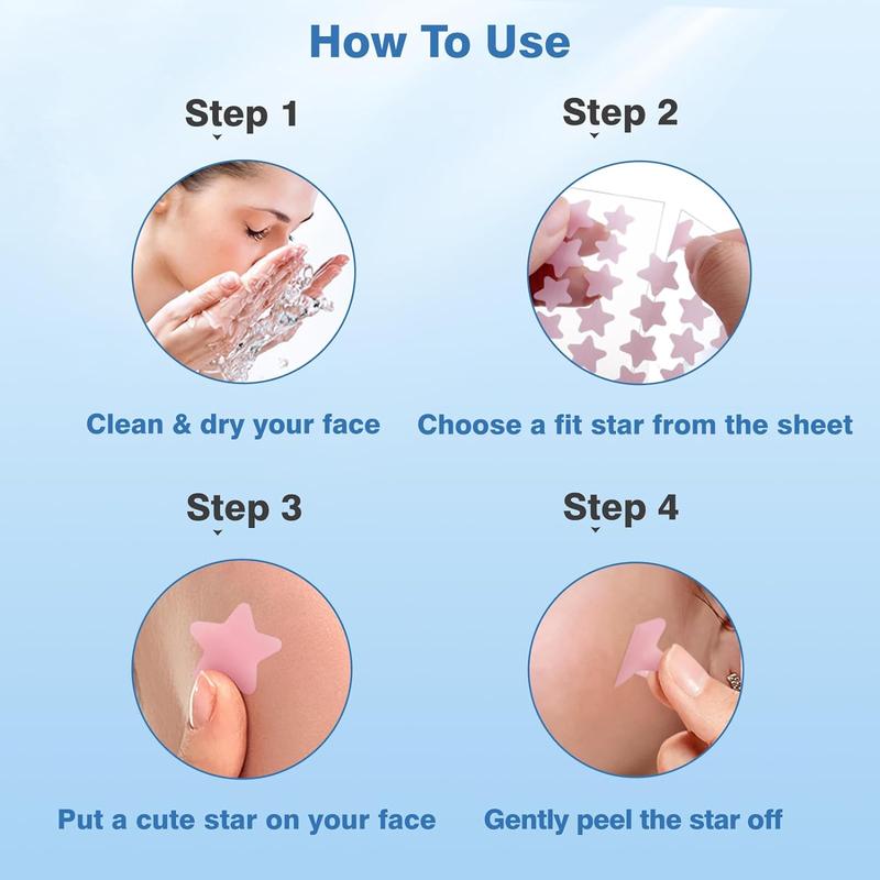 Acne Patch, 200pcs/set Star Shaped Acne Absorbing Cover Patch, Hydrocolloid Acne Patches for Face Zit Patch Acne Dots 2