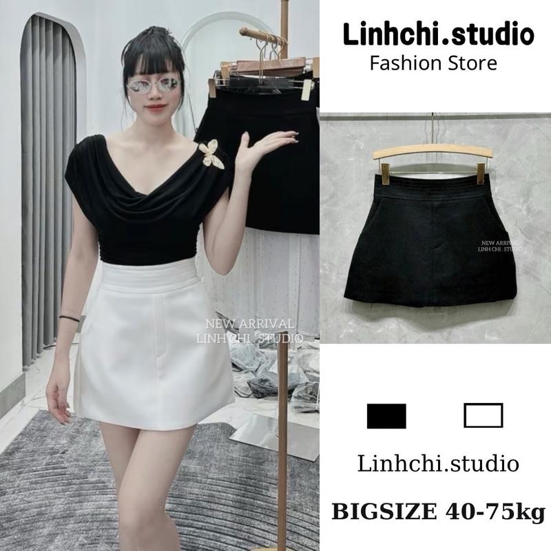 Chân váy (mã 188)dáng A bồng cạp cao tôn dáng chất TUYẾT MƯA 3 LỚP_Linhchi.studio Nữ Women