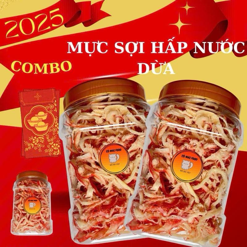Khô mực sợi hấp nước dừa 500gram -Cô Mai Food -đồ ăn vặt 68 Kiên Giang