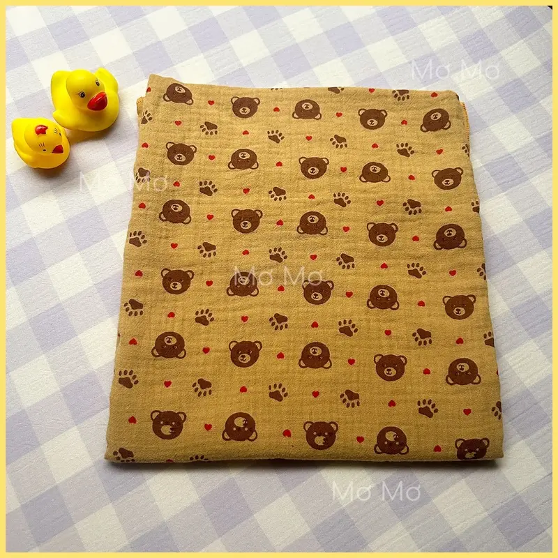 KHĂN TẮM 4 lớp muslin kháng khuẩn, lành tính, mềm mịn, dày dặn Trẻ sơ sinh Em bé, người lớn (2 mặt hoạ tiết) 2