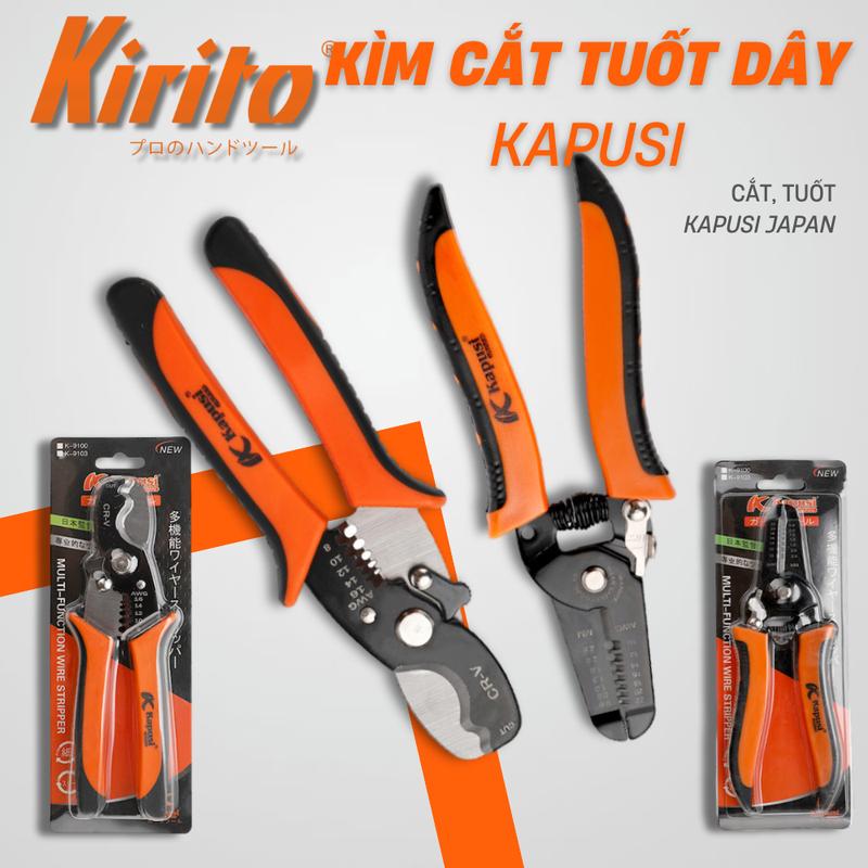  Kìm kéo cắt dây đa năng Kapusi Japan thép CR-V cao cấp dùng để Cắt tuốt tách dây điện ép coss 