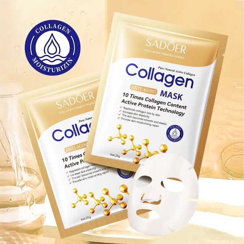 Mặt nạ collagen Sadoer cung cấp protein, giữ ẩm, căng mịn, trắng sáng da.