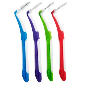 Interdental Brush Bengkok / Sikat Sela Behel Bentuk L isi 5pc Biru Gusi