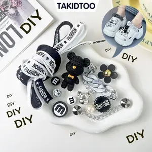 Takidtoo Sticker Charm Sandal Jibbitz 3D Accessories Jibbitz Untuk Hiasan Charms Sandal Lepas Pasang Shoe Shoe
