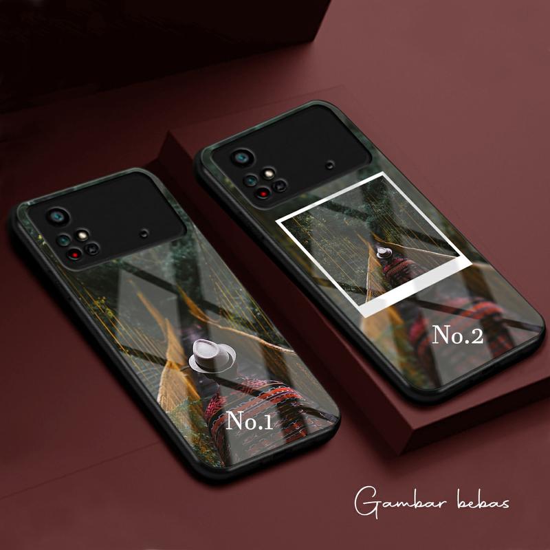 (C1)Custom Softcase Glass Kilau Request Gambar Motif Bebas Case All Tipe Hp glossy casing  handphone 0