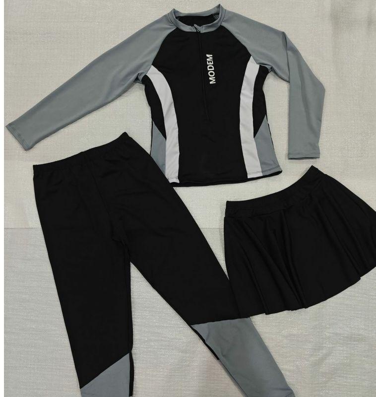 Product Introduction of [Alluer] Two-Piece Swimsuit for Women Long Sleeve Long Pants Sun Protection 2025 New Slimming Hot Spring Swimwear Jellyfish Suit Surfing Diving Suit mark  zuckerberg  blue  jumpsuit เอื้อย  ไหม  คน  ลาว 7