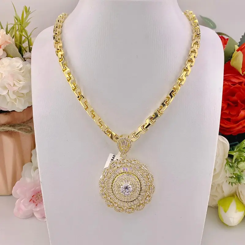 Dây chuyền nữ chữ công 1 lượng kèm mặt Trang Sức 3