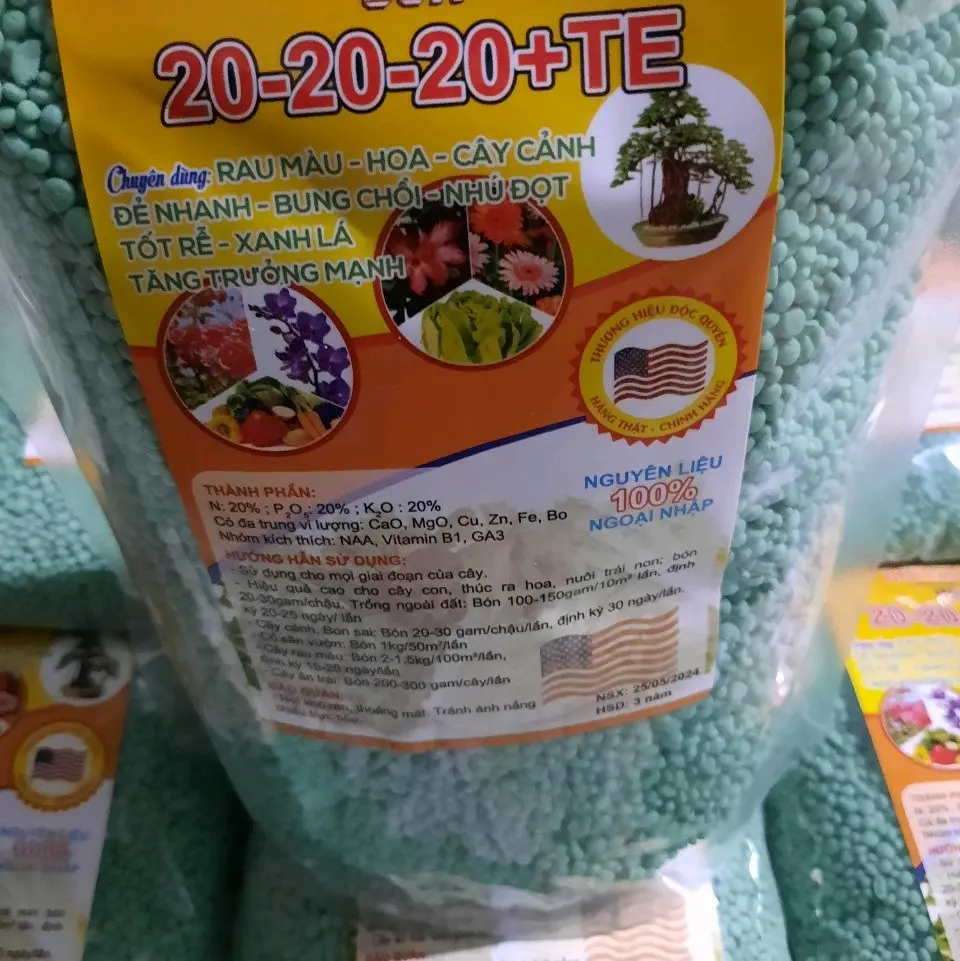 1 kí phân n.p.k.20.20.20. dành cho mọi giai đoạn  của cây ...