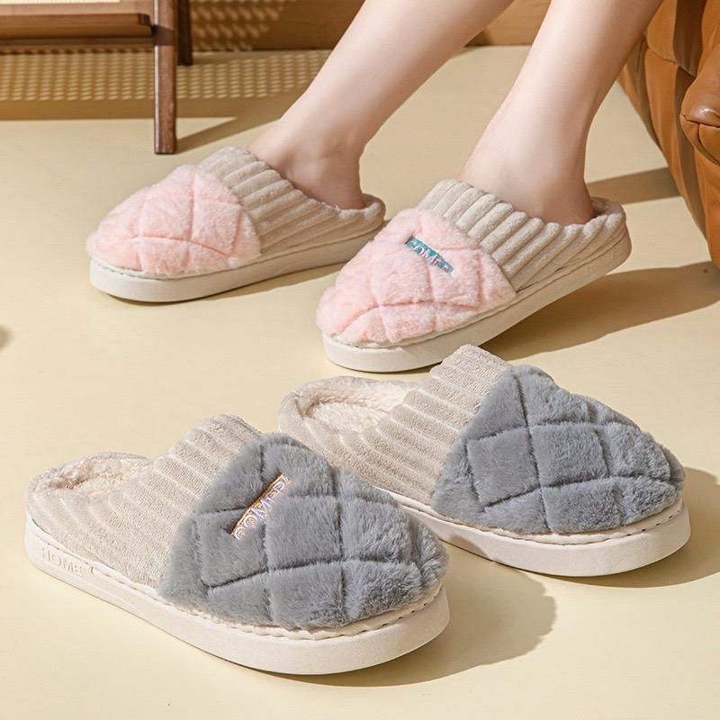 Dép đi trong nhà đơn giản kẻ ô dành cho cả nam và nữ 3