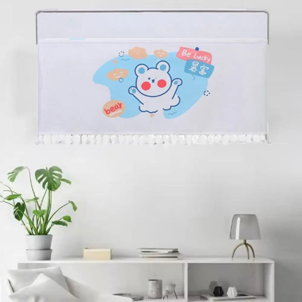 2Pcs Universal Wall Hanging Air Conditioning Wind Shield Anti-Direct Blowing Dustproof Air Conditioner Dust Cover Easy Installation Windproof Air Conditioning Curtain Postpartum