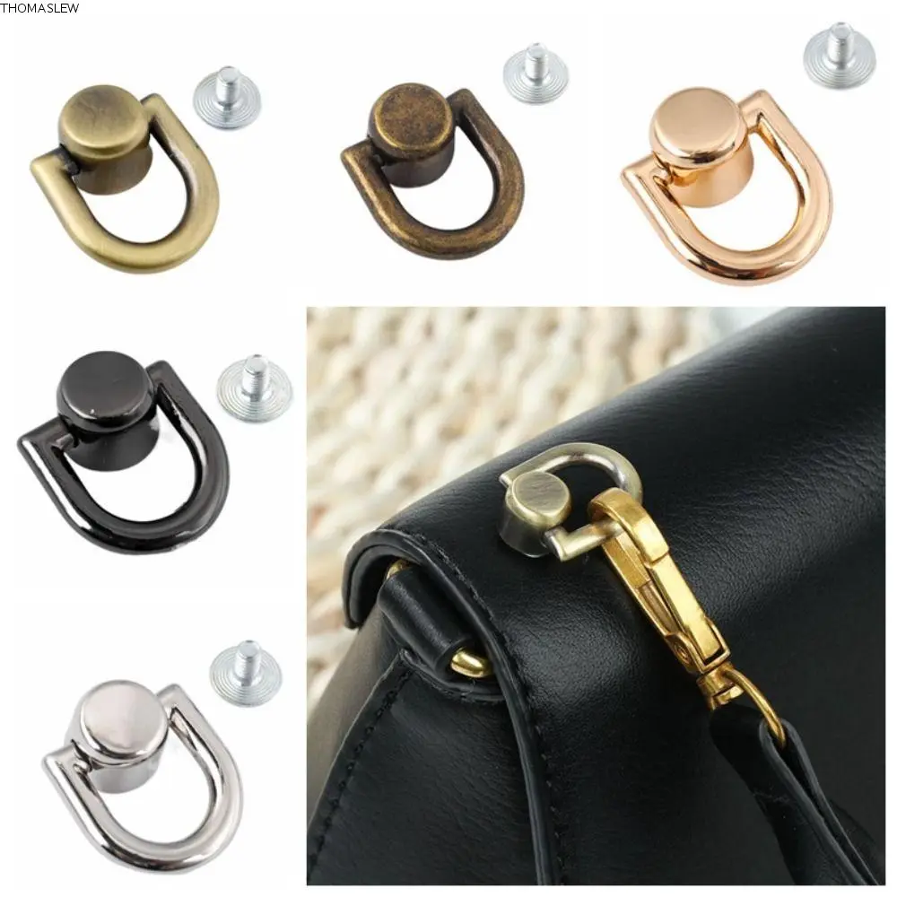THOMASLEW DIY Metal Bag Rivet Nail Buckle Tong Snap Studs Button Metal Bag Rivet Nail Hardware Accessorie D Ring Handbag Belt Purse