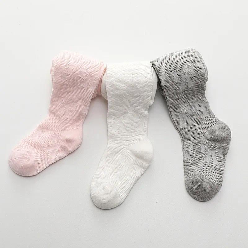 Product Introduction of New Baby Girl Spring Summer Pantyhose Knitted Cotton Children Tights Thin Breathable Infant Toddler Stockings Kids Accessories 22
