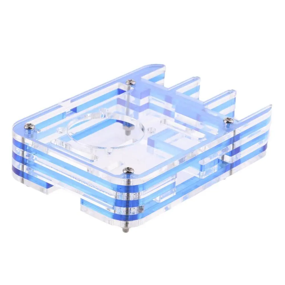 Blue Transparent Acrylic Protective Case Enclosure for