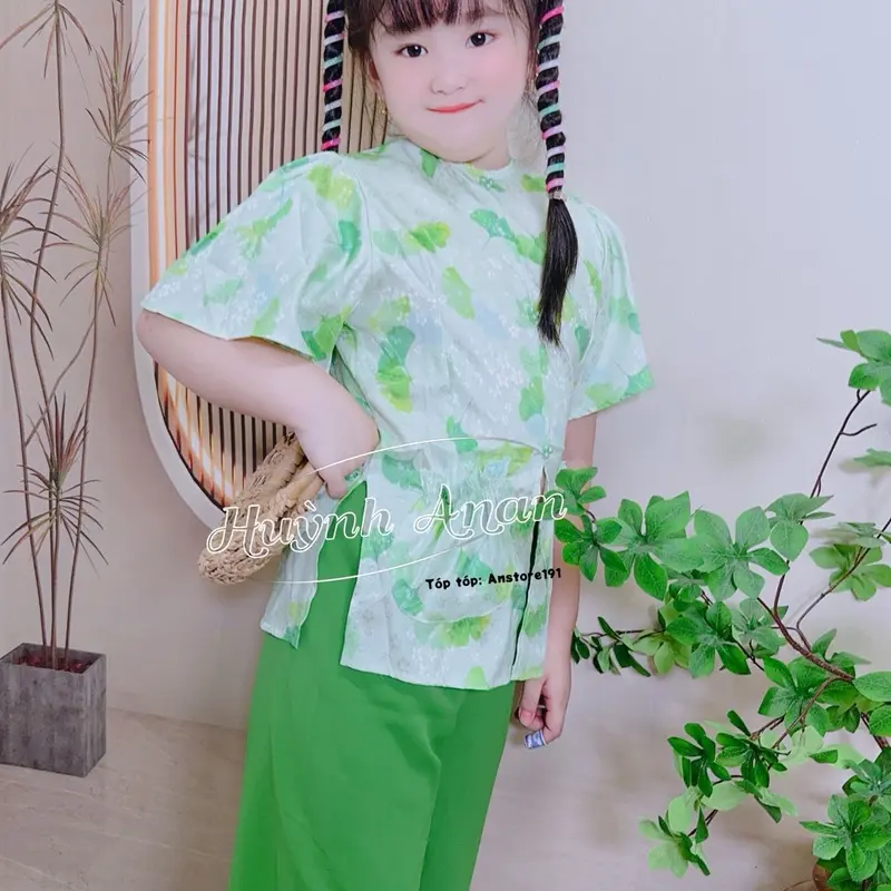 Bộ bà bé gái, bà bà gấm 12-38kg, set bộ bé gái, đồ bộ bé gái 5