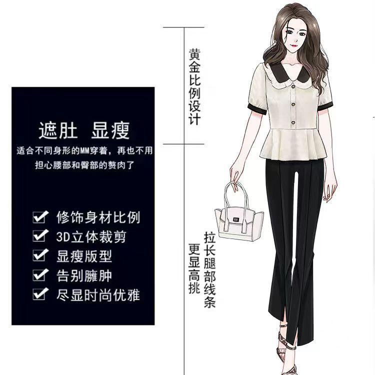 Product Introduction of Áo Sơ Mi Cổ Búp Bê Ngắn Tay, Dành Cho Nữ, Phong Cách Mùa Xuân Và Mùa Hè 2024, Eo Bó Sát, Phong Cách Phương Tây, Áo Sơ Mi Nhỏ Đẹp, Áo Chống Lão Hóa, Ôm Sát, Hàng Mới Về 20