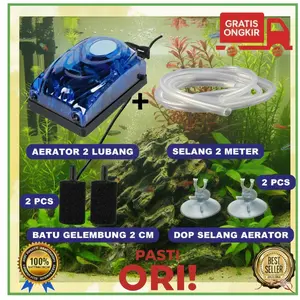 Paket Aerator 2 Lubang Paket Lengkap Aerator Aquarium Komplit