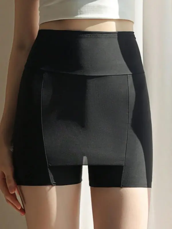 3 Counts Women's Leggings High Waist Tummy Control Seamless Shorts-Double Layer Shapewear For A Smooth Silhouette, A Must-Have For Windy Days 7