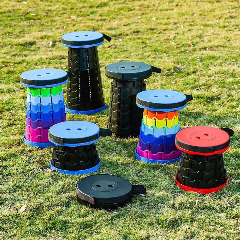 Product Introduction of Outdoor retractable stool Retractable portable stool Outdoor camping line small chair adjustable ultra light fishing stool 15