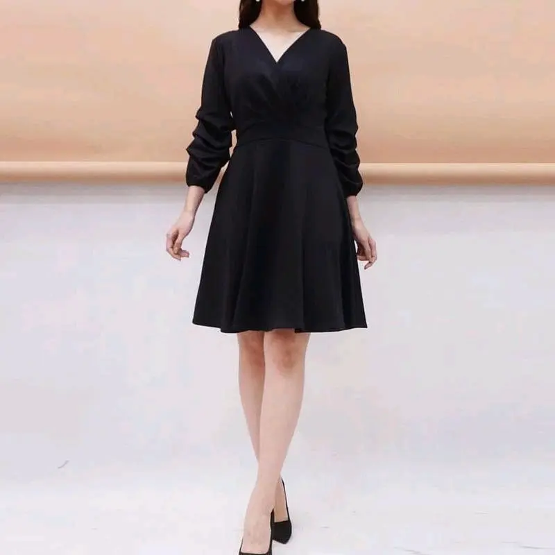 Dres tunik crinkle airflow premium casual panjang wanita  dress  atasan  midi  baju   Oversize 4