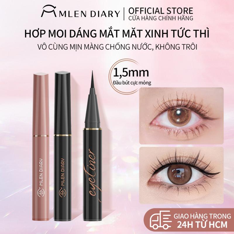 Mlen Diary - Bút Kẻ Mắt Dạng Gel Chống Nước Lâu Trôi Đầu Bút Siêu Mảnh Bút Kẻ Mi Dưới Hai Màu Đen Và Nâu Dễ Sử Dụng