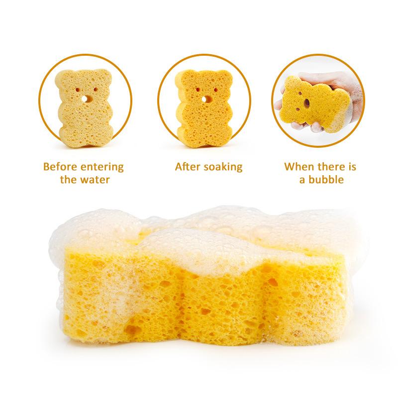 Product Introduction of 1PC Cartoon Kids Bath Brushes Shower Product Infant Sponge Cotton Rubbing Body Wash Children Rub baby Sponge Accessories New 23