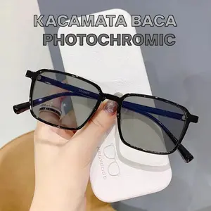 Kacamata Baca Plus Fotokromik Fashion Korea Retro Anti Blue Light anti Radiasi Model Baca 1987 TR High Quality Material 1987 baca Fotokromik plus