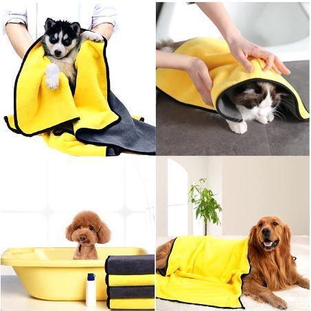Khăn tắm cho thú cưng, cho chó và mèo, thấm nước mạnh, sợi nhỏ mềm, thích hợp để tắm cho chó 1
