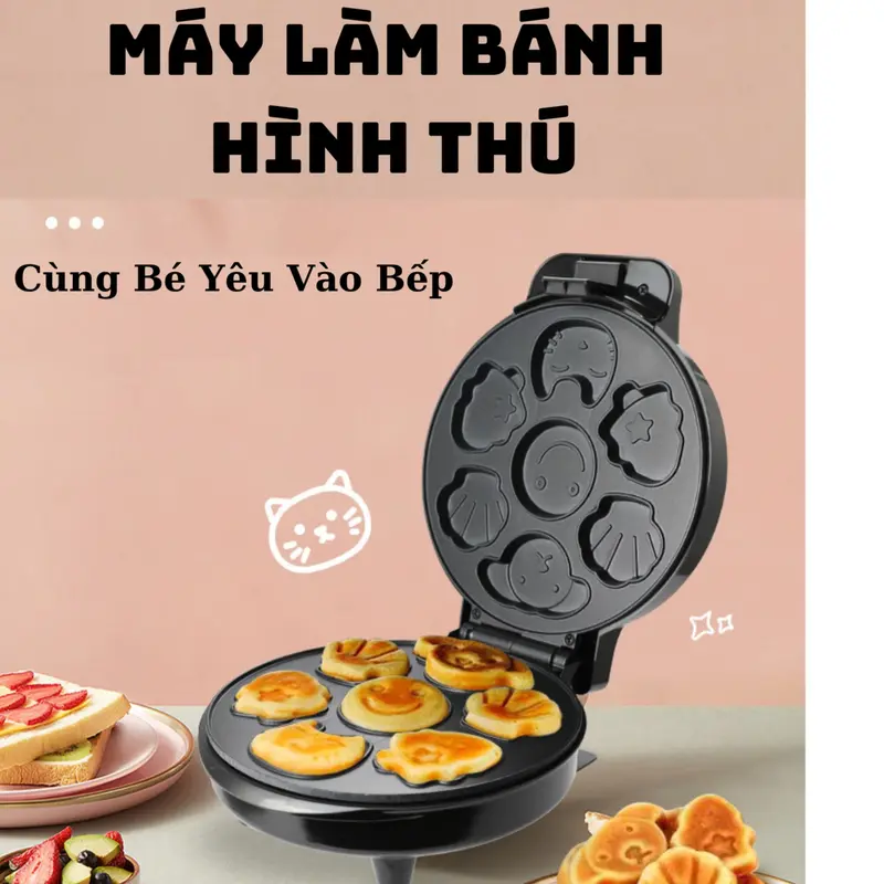 Máy Làm Bánh Hình Thú Ngộ Nghĩnh SOKANY 08080,Có thể điều chỉnh nhiệt độ,1000W Máy Làm Sữa Pha Trà Máy Pha Sữa Chưng Yến 1
