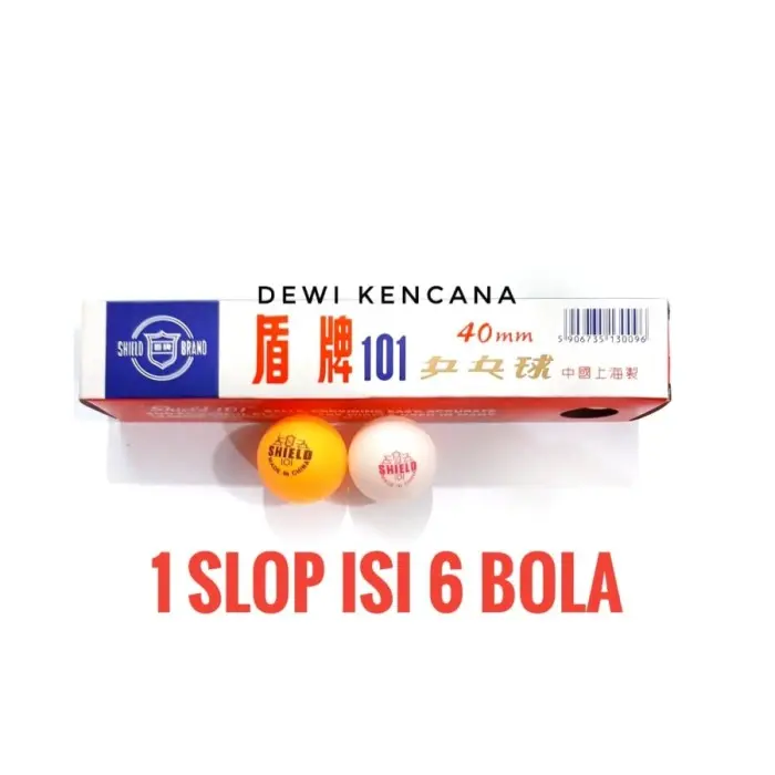 Bola pingpong / Bola tenis meja blue shield 101 isi 6 pcs