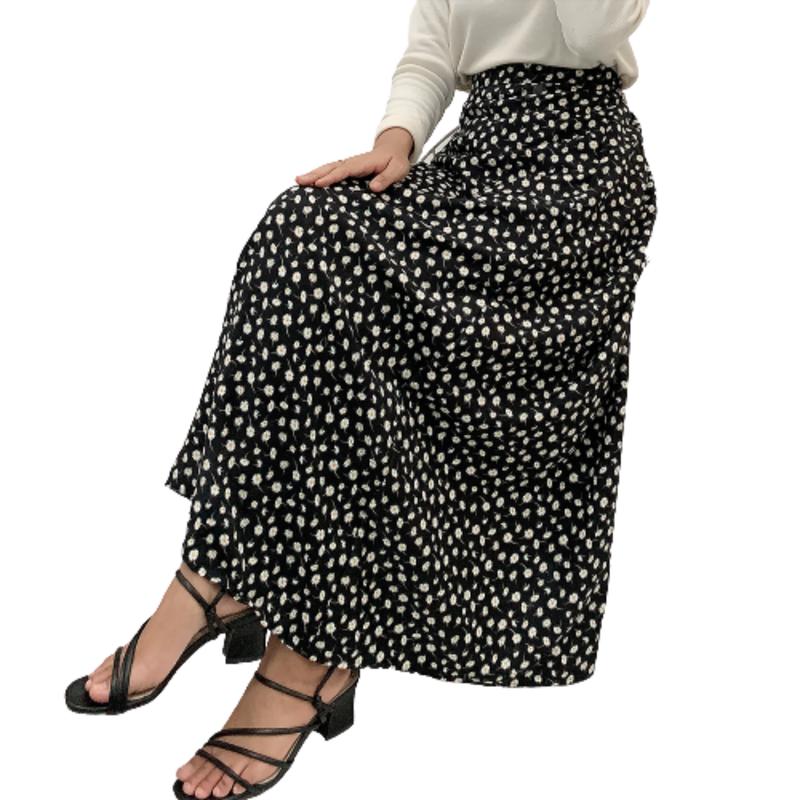 Product Introduction of KONVEKSI.ID - Floral Skirt / Rok Motif Bunga Daily outfit Korean Style / Lily Floral Vintage Skirt / Rok Wanita Motif Bunga Flowy Skirt Panjang 12