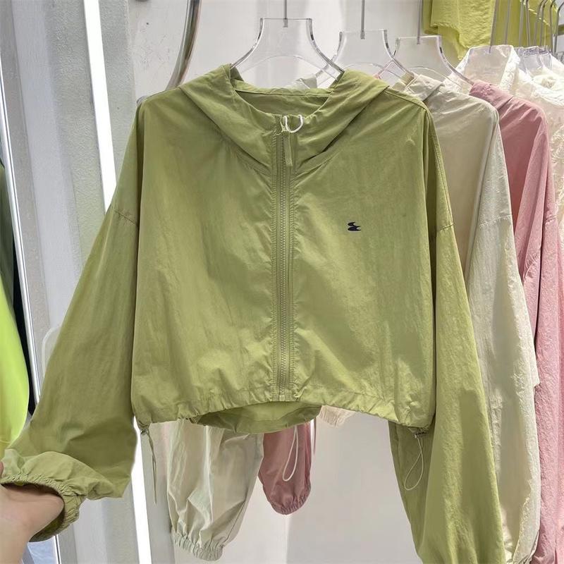 Áo Khoác Gió 1 lớp Mỏng Nữ Tay Dài (Ko có Túi) Có Nón Thời Trang Hàn Quốc QC Top Jacket Women Hồng