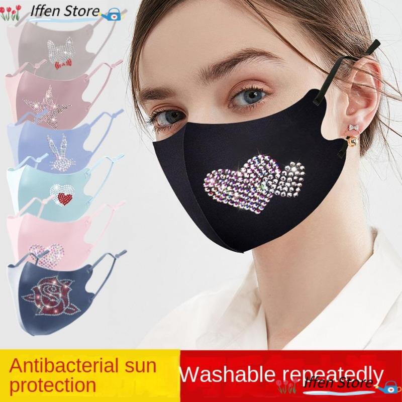 Mặt Nạ Thoáng Khí, Hàng Mới Về, Có Thể Giặt Được, Chống Tia UV, Làm Bằng Lụa Lạnh, Chống Bụi, Thân Thiện Với Làn Da, Thích Hợp Để Đi Xe Đạp, Dành Cho Phụ Nữ Và Nam Giới 0