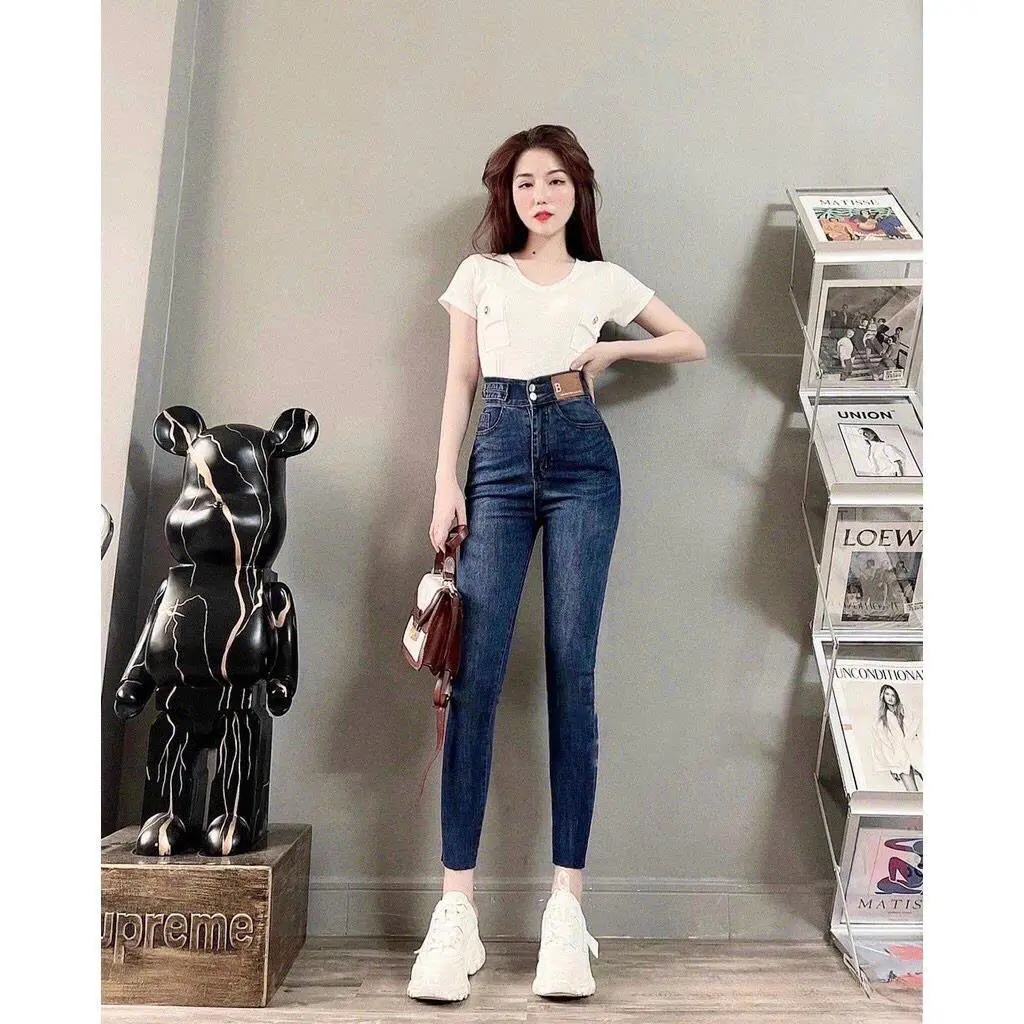 Quần jeans dáng ôm MAC B cạp cao siêu hách co dãn 4 chiều dễ phối đồ - Voi, Women
