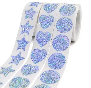 100 / 500 Pcs - Stiker Label Glitter Deco DIY