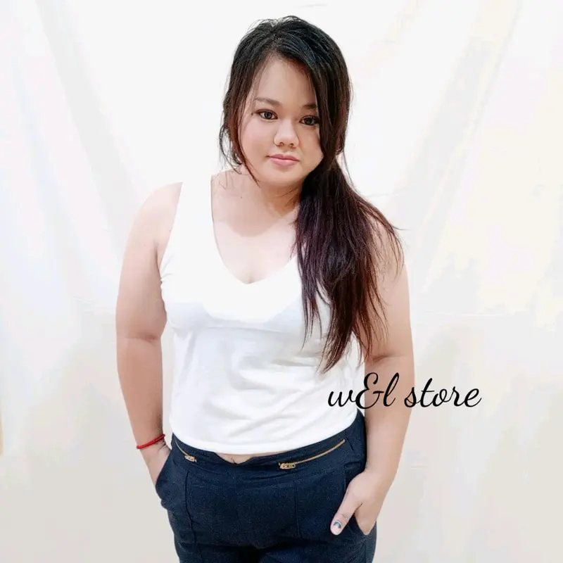 DS-7/ Crop Top Big Size/ Atasan Basic Jumbo Wanita Melar Nyaman 4