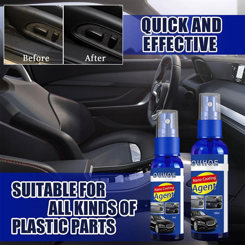 Product Introduction of Automotive Plastic Repair Coating Agent Automotive And Exterior Cleaning 30/100ml+sponge H4U4 25