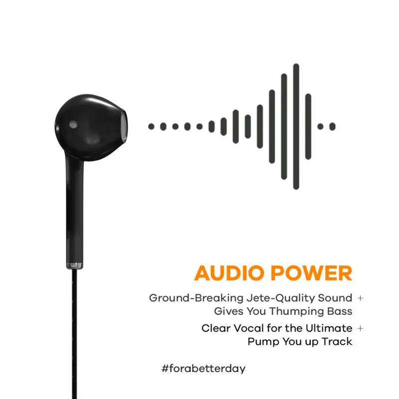 Headset Kabel Murah Extra Bass  Putih Earphone Type C JETE Classic 2 - Garansi 2 Tahun Silver Headphones 4