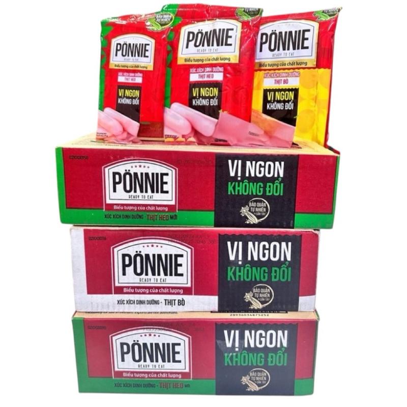Thùng 20 gói Xúc Xích Dinh Dưỡng Ponnie Thịt Heo hoặc Bò x 175g/95g cho bữa ăn…