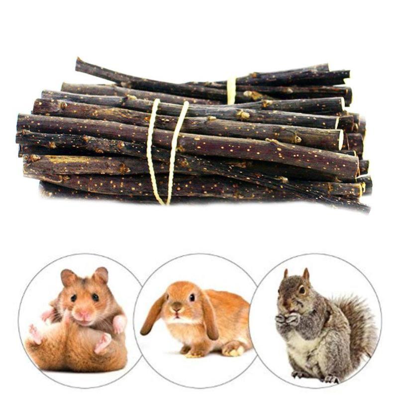 50g/Bag Pet Playing Small Pets Rabbit Hamster Guinea Pig Parrot Toys Hamster Chew Toy Wood Sticks Twigs 1
