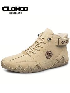 Men's Fashionable Lace Up Front Ankle Boots, 2024 New Style Casual Comfortable Breathable Boots for Daily Wear, Male All-match Round Toe Shoes for Daily Wear