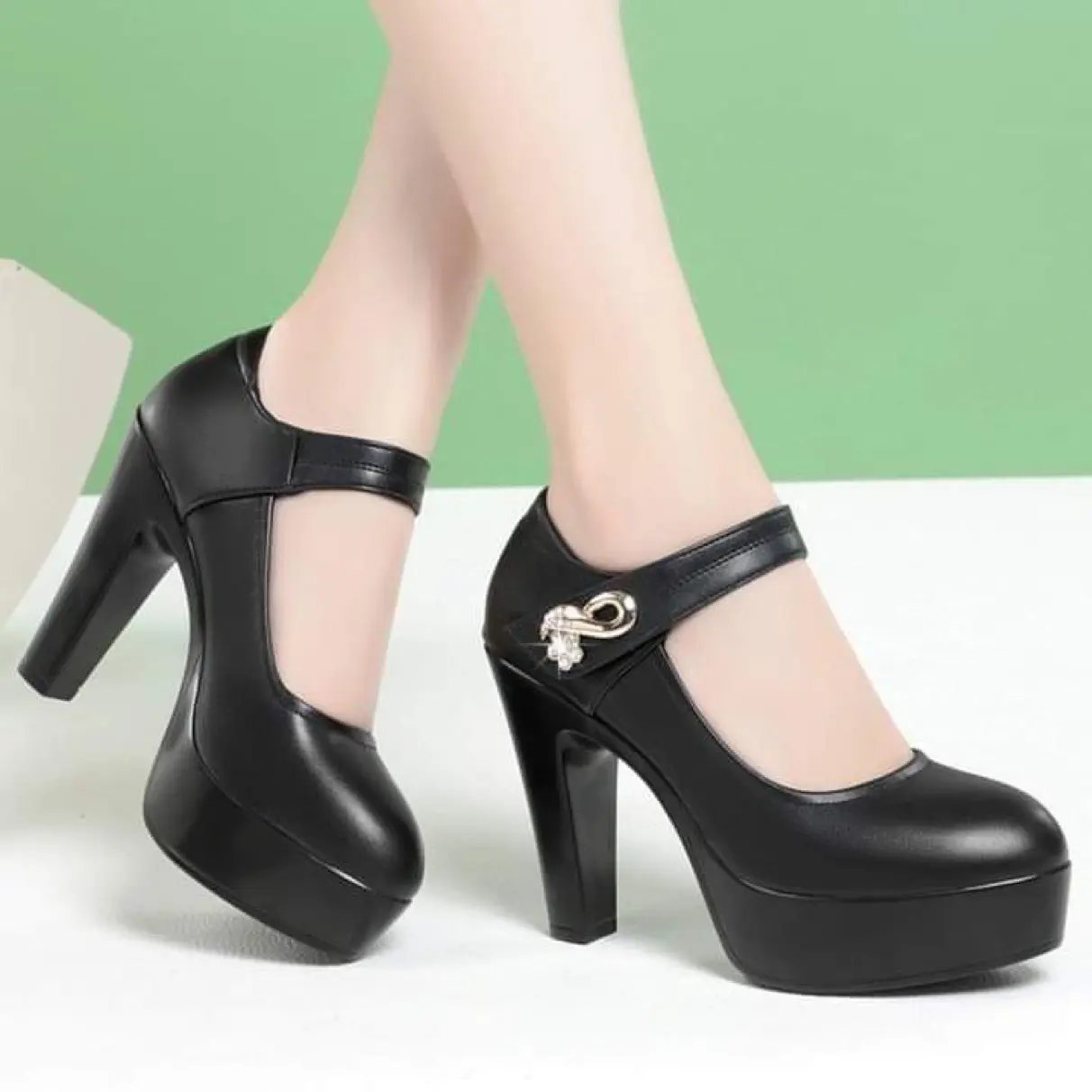 GIÀY DA NỮ ĐẾ CAO 9CM  THANH LỊCH ,SANG TRỌNG Nhung