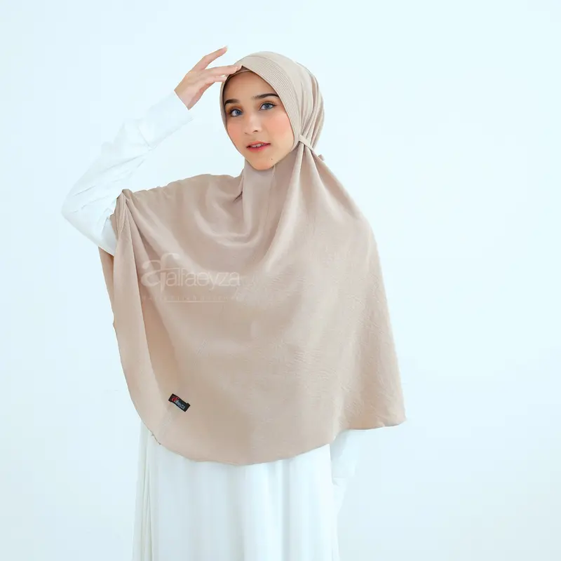 alfaeyza - Hijab Bergo Maryam Pad Tali Cringkle Airflow PREMIUM Size XL Nyaman 2