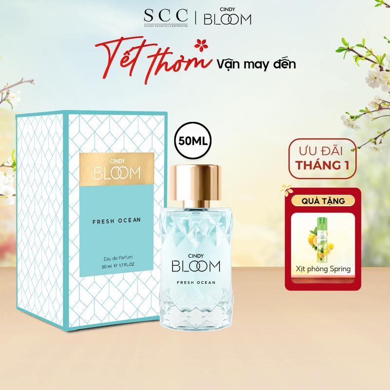 Nước Hoa Nữ CINDY BLOOM Fresh Ocean Hương Thơm Tươi Mát Năng Động Chai 50ml Quatangbangai Quà tặng bạn gái 