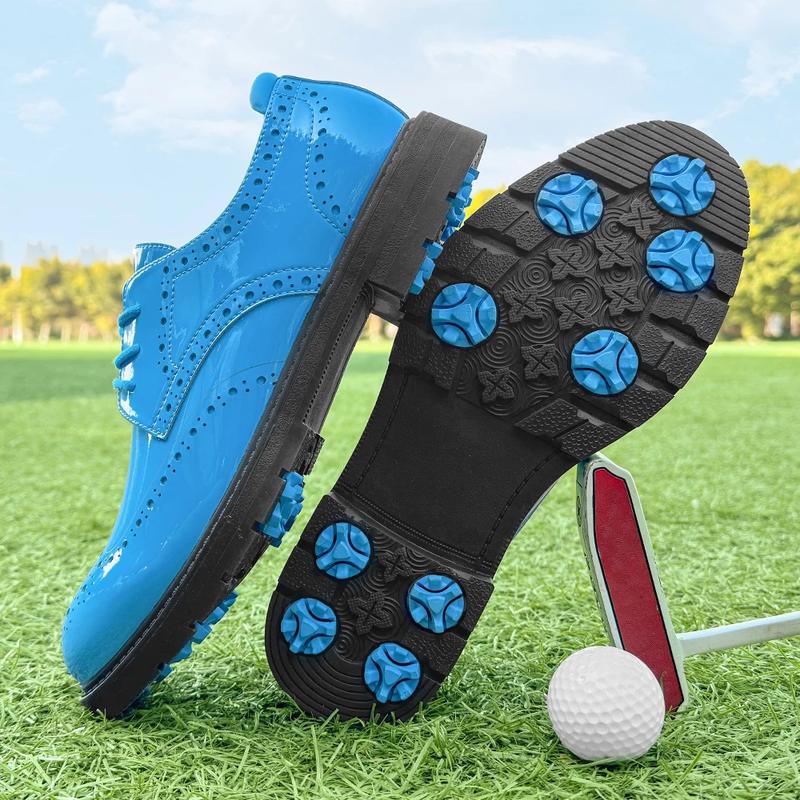 Product Introduction of Professional Business Leather Golf Shoes Block Shoes Glossy Men Spikeless Golf Sneakers Comfortable Walking Footwear for Golfers 18