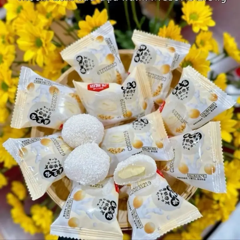 [1kg]6-9Vị Bánh mochi kem lạnh mix : đậu nành, đào , xoài, cam,dau, chanh leo,việt quất,sầu riêng, bơ sữa,khoai môn siêu ngon date mới Thức Ăn Food Food 5